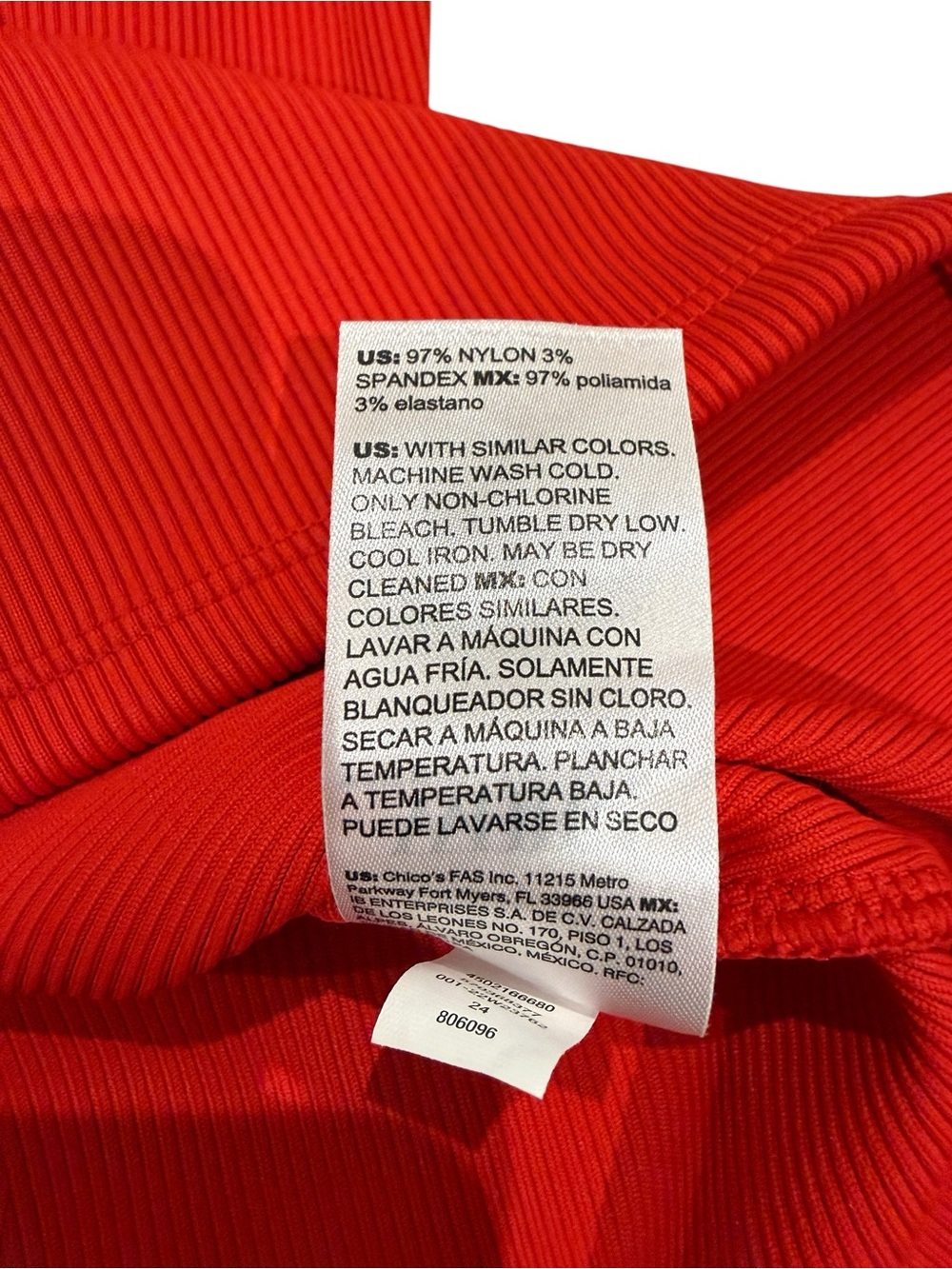 WHBM Forme Ribbed Stretch Tank in Bright Red - Picture 4 of 9